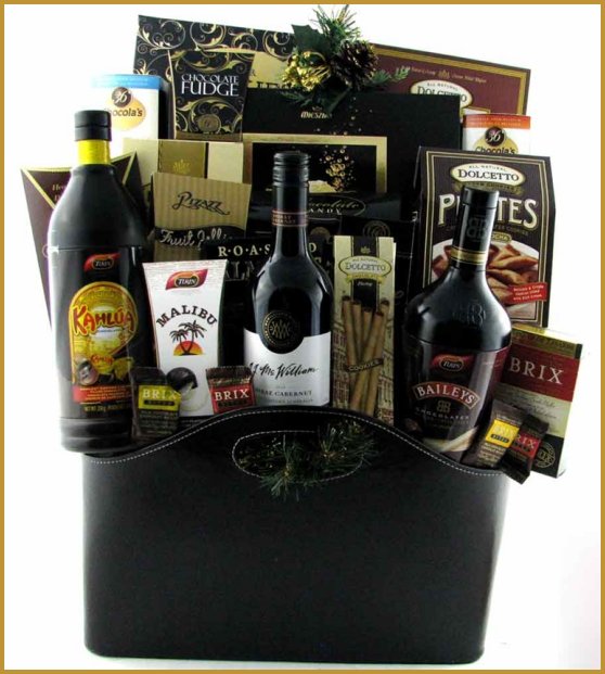 Gourmet Pleasures Wine & Gourmet Gift Basket - FREE SHIP CANADA