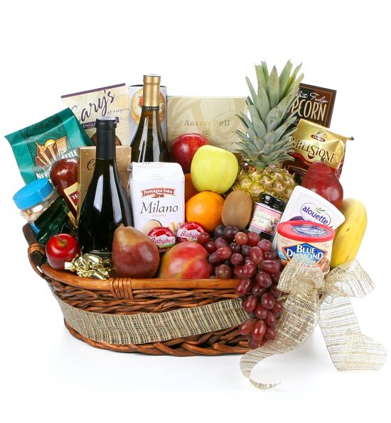 Wine, Cheese & Fruit Gift