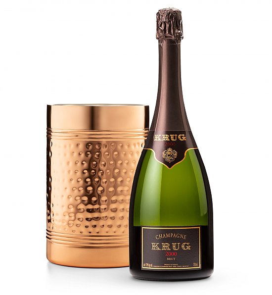 Krug-Champagne-with-Brass-Wine-Chiller