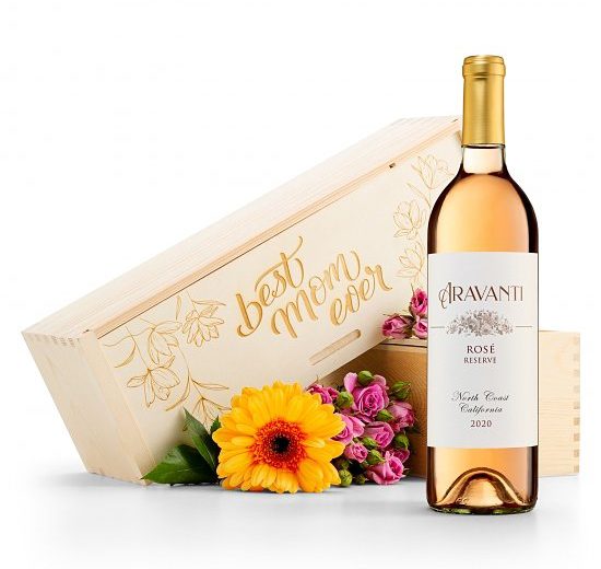Best-Mom-Ever-Personalized-Wine-Crate-Aravanti-Rose-29318