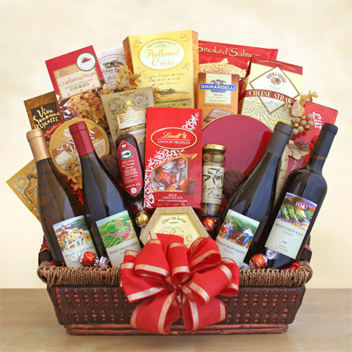 California Dreaming 4 Wine & Gourmet Foods Gift Basket