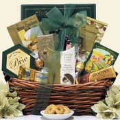 A Golden Celebration Holiday Christmas Gift Basket Gift Basket
