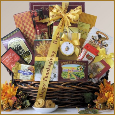 Many Thanksgiving Wishes Gourmet Gift Basket Gift Basket