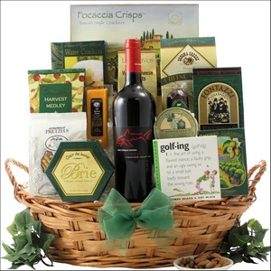 Golfer Greg Norman Estates Golf Wine Gift Basket - Shiraz Gift Basket