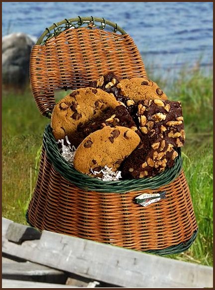 Fishing For Cookies & Fudge Fishing Creel Gift Basket Gift Basket