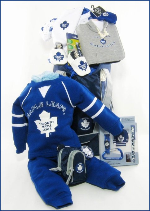 Hockey Themed Baby Gift Baskets with Delivery to Canada