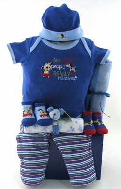 Baseball All-Star In Training Baby Boys Gift Basket - PERSONALIZATION Option Gift Basket