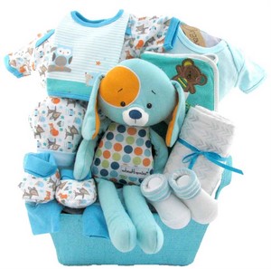 Baby Boy Blue Kaloo Baby Boys Gift Basket - PERSONALIZATION Option - FREE SHIPPING CANADA Gift Basket