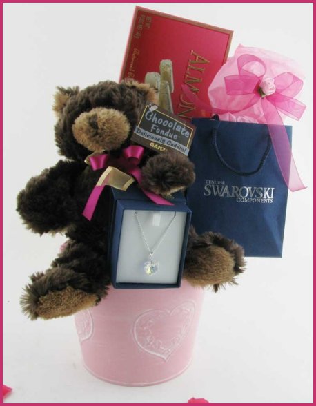 Sweet Crystal Swarovski Valentine's Day Gift Basket - FREE SHIP CANADA Gift Basket