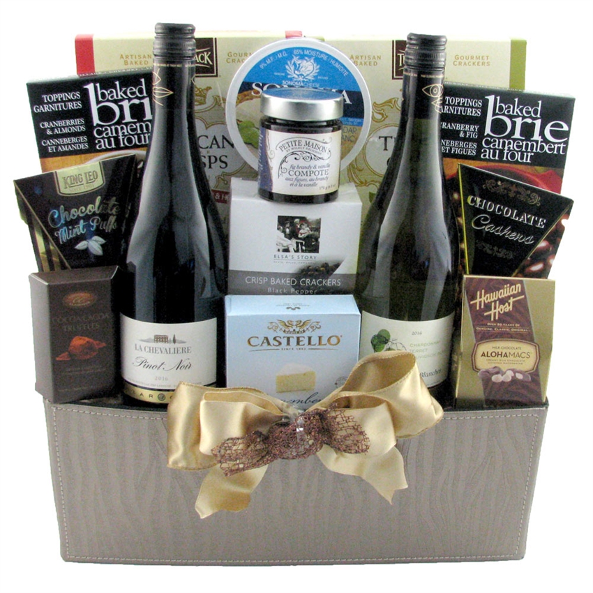 Wine & Friends Wine & Gourmet Foods Gift Basket - FREE SHIP CANADA