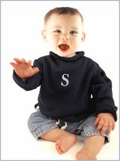 Personalized Monogrammed Quality Cotton Rolled Neck Sweater - Boys Gift Basket