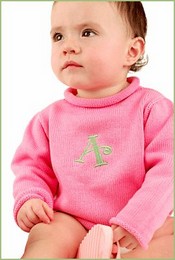 Personalized Monogrammed Quality Cotton Rolled Neck Sweater - Girls Gift Basket
