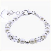 My First Pearls & Swavorski Crystal Bracelet Gift Basket