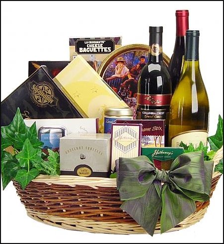 Private Premium 3 Wine & Grand Gourmet Gift Basket Gift Basket
