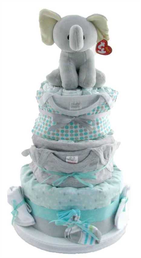 elephant diaper cake for girl