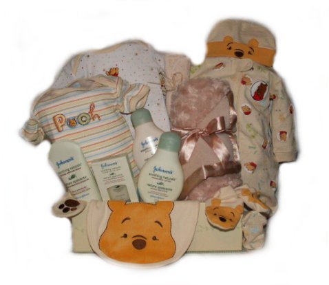 Winnie-The-Pooh's Deluxe Nursery Neutral Baby Gift Basket - FREE SHIP CANADA Gift Basket