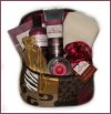 Designer Chocolate Spa Gift Basket/ Travel Bag - FREE SHIP CANADA Gift Basket