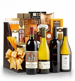 4 Bottles Wine Gift Baskets USA